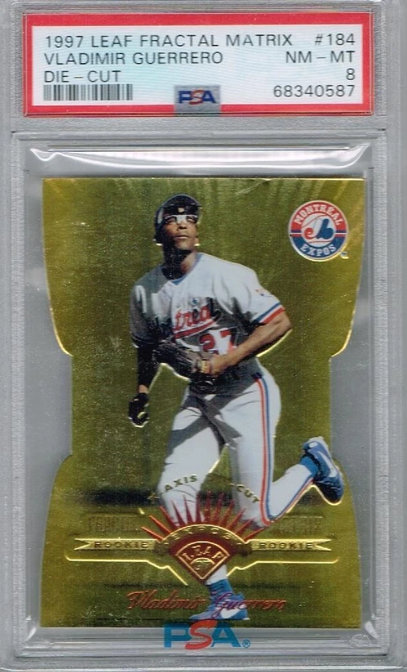 1997 Leaf Fractal Matrix X Axis Die Cut #184 Vladimir Guerrero HOF  PSA 8  4578 - Изображение 1 из 1