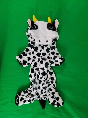 Теплый зимний домашних животных собак одежды коровы пальто с капюшоном Хэллоуин молока коровы костюм одежды - Изображение 1 из 3