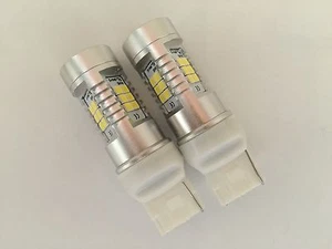 US Seller 2Pcs 7440 LED 2835-21SMD Projector Auto Light Bulbs, Color White 6000K - Picture 1 of 12