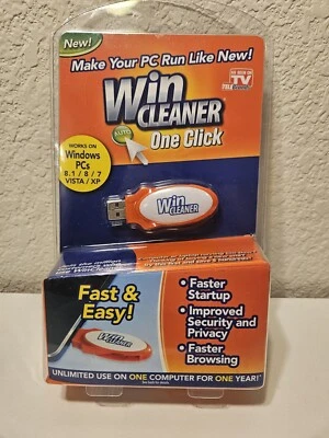 Win Cleaner USB One Click PC Computer Clean Repair Protect NEW! - Image 1 of 4