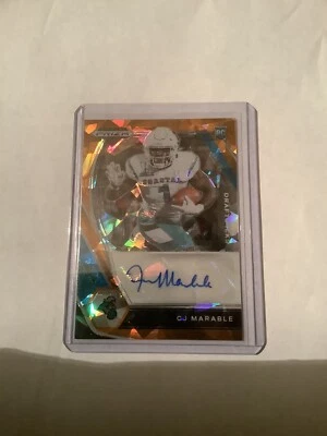 2021 CJ Marable Panini Prizm Draft Picks Orange Ice  #DPA-CJM Rookie Auto RC - Image 1 of 2