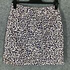 George Womens Pink Leopard Spot Denim Skirt Size 8