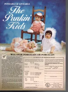 Vintage advertising print ad Doll The Punkin' Kids Porcelain Wax Ring Rosie 1988 - Picture 1 of 1