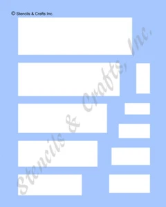 Rechteckschablone, verschiedene Größen, Rechteckschablone, Malen, Basteln, Muster Neu - Bild 1 von 1
