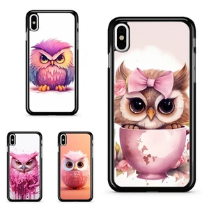 For Apple iPhone 12 13 14 15 16 Pro Max TPU Phone Cover Owl Super Cute fur - Picture 1 of 25