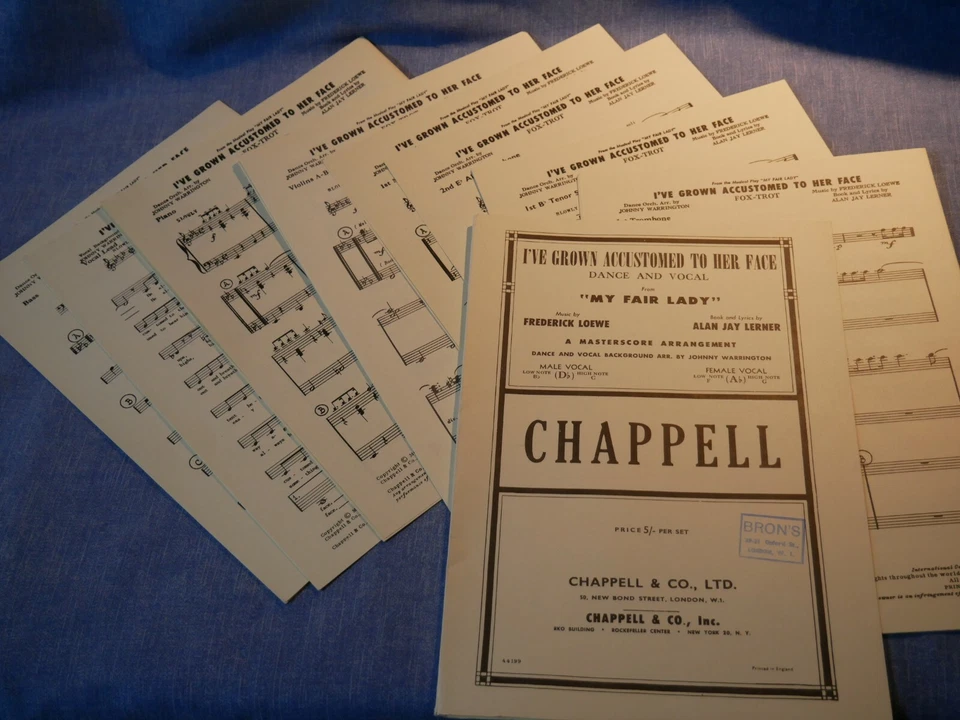 SHEET MUSIC - I'VE GROWN ACCUSTOMED TO HER FACE - MY FAIR LADY - DANCE & VOCAL - Image 1 of 1