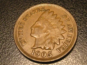 1905 Indian Head Cent XF - Picture 1 of 4