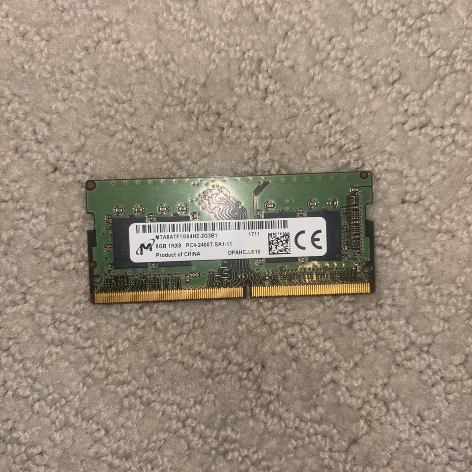 HMA81GS6AFR8N-UH GENUINE HYNIX LAPTOP MEMORY 8GB 1RX8 PC4-2400T-SA1-11 (CA63) - Image 1 of 2