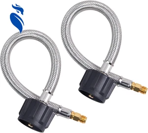 Propane Hose for Camper RV Propane Pigtail Hose for 2 Stage Auto Changeover USA - Picture 1 of 12