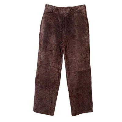 Sonoma Jean Company Women's Brown Suede Leather Pants Size 14 High Rise NWT NEW - Image 1 of 4