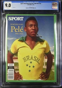 PELE RARE SPORT MAGAZINE NEWSSTAND TRIBUTE SOCCER BRAZIL 🇧🇷 PELÉ 2023 CGC 9.0 - Picture 1 of 2