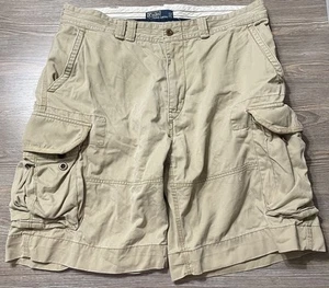 POLO RALPH LAUREN Shorts Men’s W36 Khaki Cargo RL 67 Military Combat 90s - Picture 1 of 7