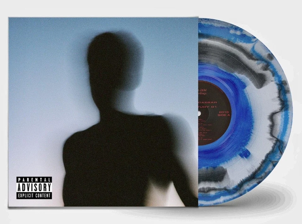 Daniel Caesar Case Study 01 - Exclusive Blue Grey Black Swirl  Vinyl LP Foto 1 de 1