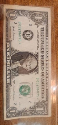 2017A Series 2017A US Dollar Bill Miss Cut Error Star Note - Image 1 of 2