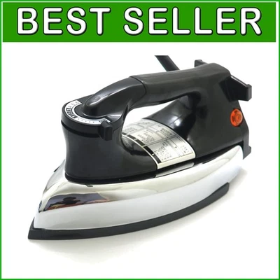 Heavyweight Dry Iron with Non-Stick Soleplate & 9ft Cord -Professional Use - Image 1 of 4