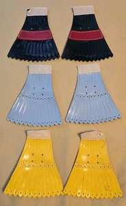 Raro lotto nuovo vecchio stock scarpe da golf stringhe patta bambino blu giallo nero righe rosse - Foto 1 di 7