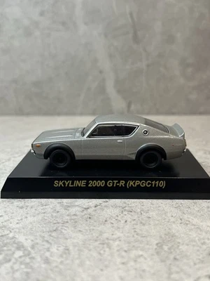 Kyosho 1/64 SKYLINE GT-R 2000 GT-R KPGC110 серебро - мини автомобиль R13 - Изображение 1 из 4