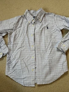 Boys Polo Ralph Lauren Blue Checked Shirt Age 4 - Picture 1 of 5