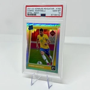 2021/22 Panini Donruss Gabriel Martinelli Optic Holo Rated Rookie PSA 10 Silver - Picture 1 of 2