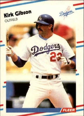 1988 Fleer Update Baseball Card #93 Kirk Gibson  - Image 1 of 2