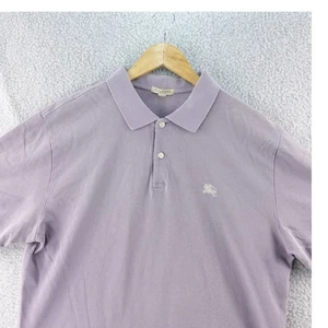 Burberry Brit Men's XXL Purple Short Sleeve Polo Shirt Classic Casual Designer - Picture 1 of 7