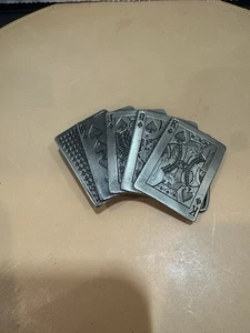 Vintage Poker Royal Flush Belt Buckle - Picture 1 of 4