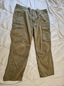 Levis Pants Men's 38Wx27L Brown Khaki Cargo White Tab Utility - Picture 1 of 9
