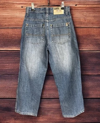 Pantalones de mezclilla Southpole de colección para niños talla 12 26x26 holgados pierna ancha años 90 patinador Y2K desgastados Foto 1 de 4
