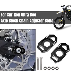 Tornillos ajustadores de cadena de bloque de eje negro para bicicleta eléctrica de aluminio para SUR-RON Ultra Bee CT - Imagen 1 de 8