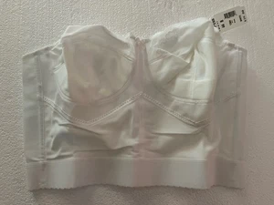 Goddess 44B Longline Bra Bullet Bra Cups White Adj Back And Straps 8 Hook Back - Picture 1 of 10