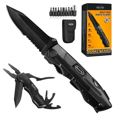 15-in-1 Multitool Knife with Pliers, Screwdrivers  Safety Lock for EDC - Image 1 of 4