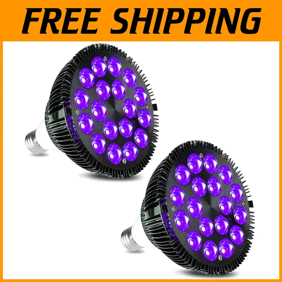 Black Light Bulbs 36W LED - 2 Pack for Fluorescent Art - Image 1 of 4