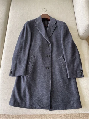 Canali KEI Cashmere Blend Overcoat, Blue, 54R - Image 1 of 4