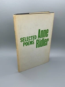 Selected Poems by Anne Ridler, Macmillan First Edition HC DJ 1961, British Poet - Foto 1 di 15