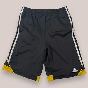 Adidas ClimaLite Active Gray Athletic Shorts Three Stripes Boys Sz L 14/16 - Picture 1 of 9