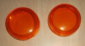 HARLEY DAVIDSON TURN SIGNAL LENS (2) 2008 ELECTRA GLIDE/ORANGE-SNAP ON 2 3/8" W - Picture 1 of 5