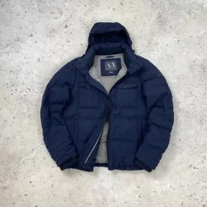 Armani Exchange Mens Puffer Jacket Blue Size L - Picture 1 of 13