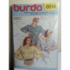 Burda Sewing Pattern 6614 BLOUSE Made in West Germany UNCUT Vintage Size 10-40 - Picture 1 of 5