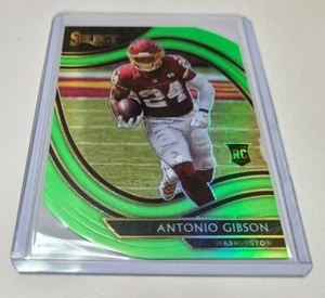 Panini Select Antonio Gibson RC 2020 verde neón Prizm troquelado nivel de campo #372 - Imagen 1 de 2