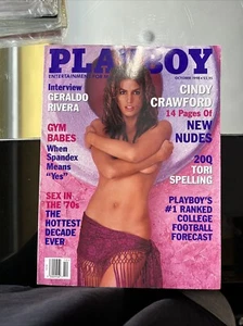 vintage Playboy magazine october 1998 cindy crawford - Picture 1 of 2