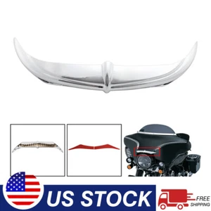 Chrome Bat Brow Batwing Fairing Accent Trim For Harley Trike Street Glide 96-13 - Picture 1 of 9