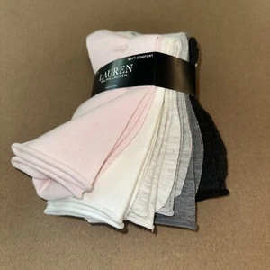 Polo Ralph Lauren Women's 6 pk Roll-Top Assorted Print Socks Sz 9-11 4-10.5 - Picture 1 of 7