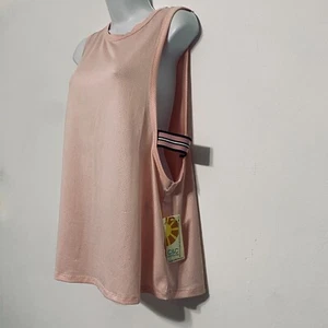 NWT C&C California Women's Athletic Mesh Tank Top Coral Cut Out Sleeve Large - Picture 1 of 9