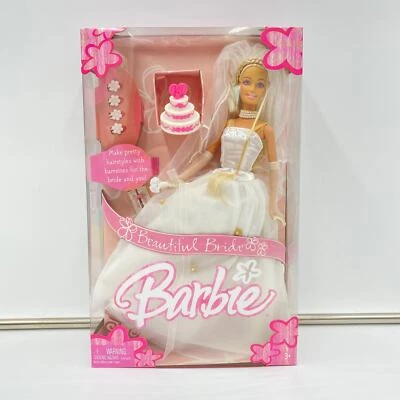 Barbie Hermosa Novia Vestido Blanco Cabello Rubio 2004 De Colección NUEVO  Foto 1 de 4