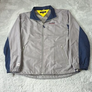 Vintage Tommy Hilfiger Athletics Jacket Mens XL Gray Windbreaker Zip Up Boating - Picture 1 of 21