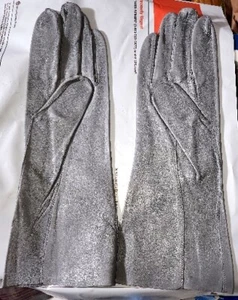 Guantes para hombre talla 9 Mario Papa gris cuero piel de oveja piel de lote antiguo - Imagen 1 de 4