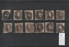 Lot de timbres Léopold Ier avec oblitérations de Distribution