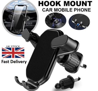 Universal Hook Car Mobile Holder Mount Air Vent Phone Clip Cradle Universal - Image 1 of 4