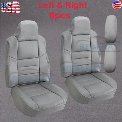 Cubierta de asiento delantero gris para Ford F250 F350 Super Duty 2003 2004 2005 2006 2007 Foto 1 de 4