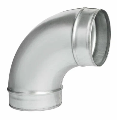 Galvanized Steel Spiral B90 Bend (90°)-Ventilation, Extraction, Elbow Bend, Pipe